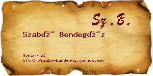 Szabó Bendegúz névjegykártya