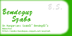 bendeguz szabo business card